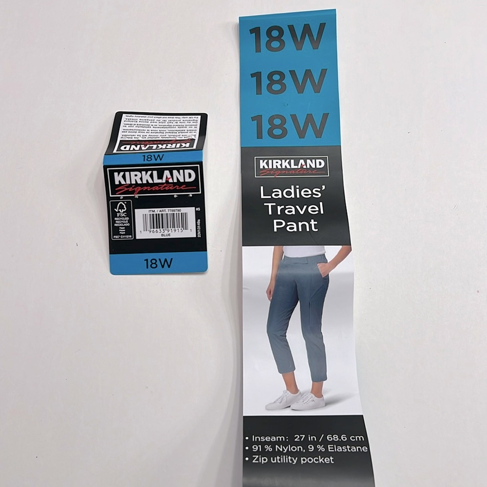 Blue Women's Capris - Picture 2 of 5